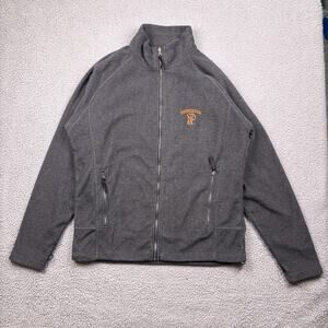 Princeton University Fleece Jacket Mens Large Full Zip Tigers Long Sleeve